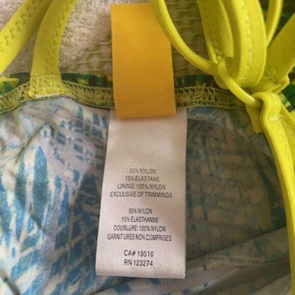 LOLE Tankini Swim. Size medium. Multi-colour - greens and yellow - Picture 4 of 5